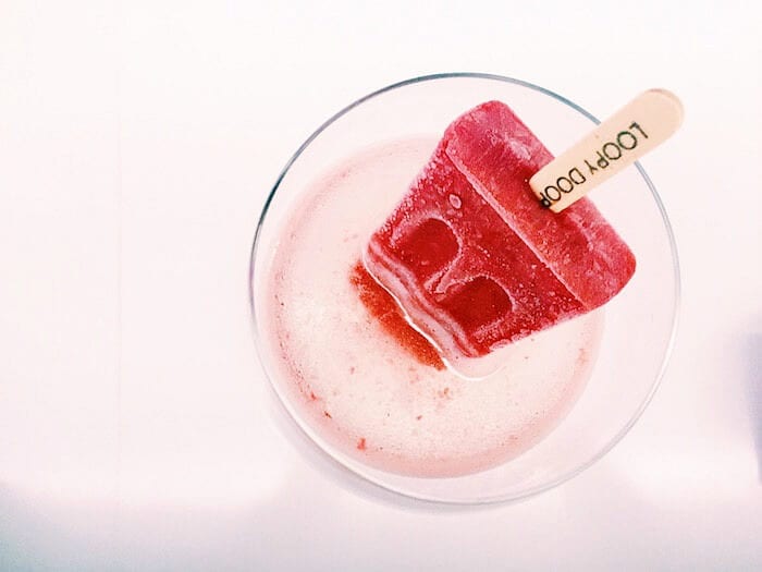 ice pop in cocktail 