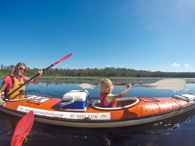 Kayaking in the Noosa Everglades, Queensland, Australia