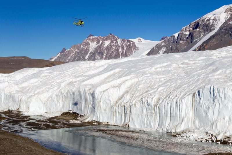 Canada glacier in the dry valley Ross Sea - Antarctica