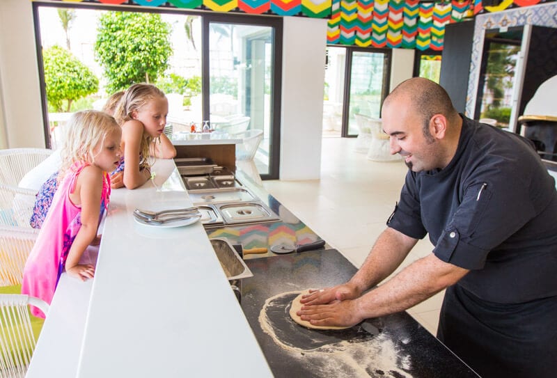 Pizza making classes is one of the activities on offer at the Movenpick Resort Boracay Island in the Philippines. You can read more about why we loved this family friendly resort in our blog