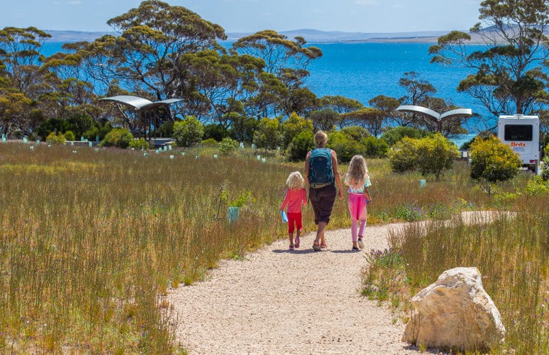 Stamford Hill is a great short walk in the Lincoln National Park. Port Lincoln is a must stop on your road trip with kids in South Australia. Click to read more tips on things to do on the Eyre Peninsula