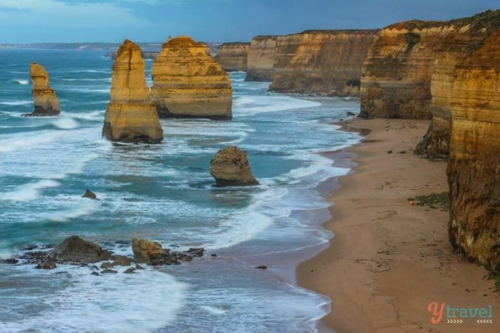 the twelve apostles in the ocean on the Great Ocean Road, Victoria, Australia
