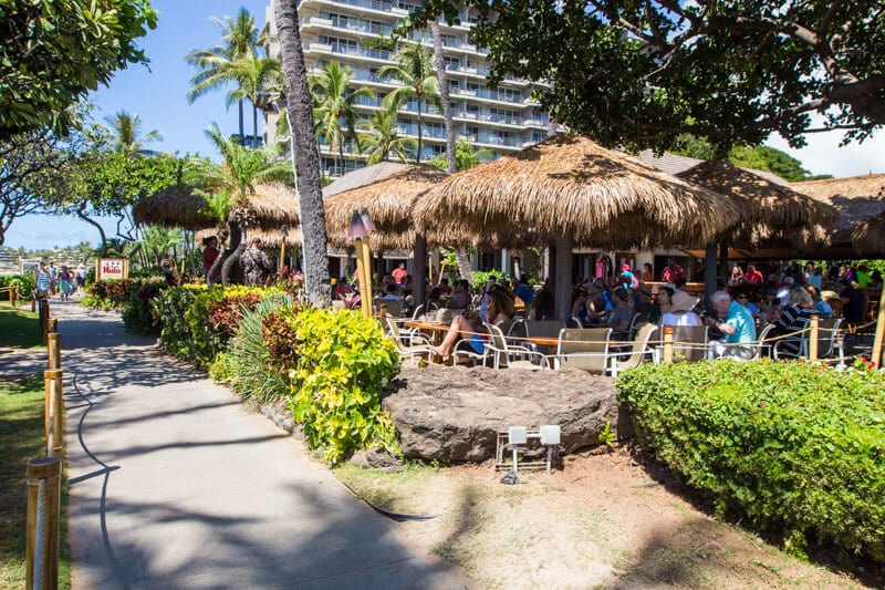 Hula Grill is right on the beach