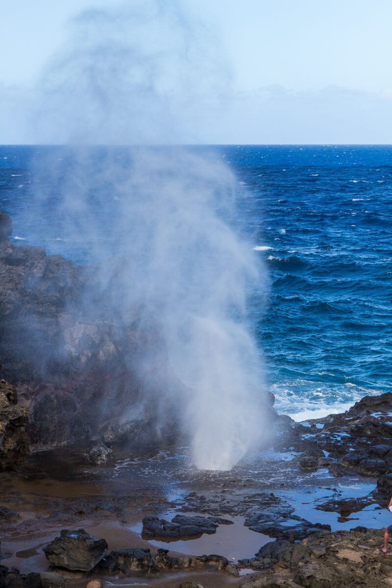 The Nakalele Blowhole on the Kaanapali Coast in Maui, Hawaii