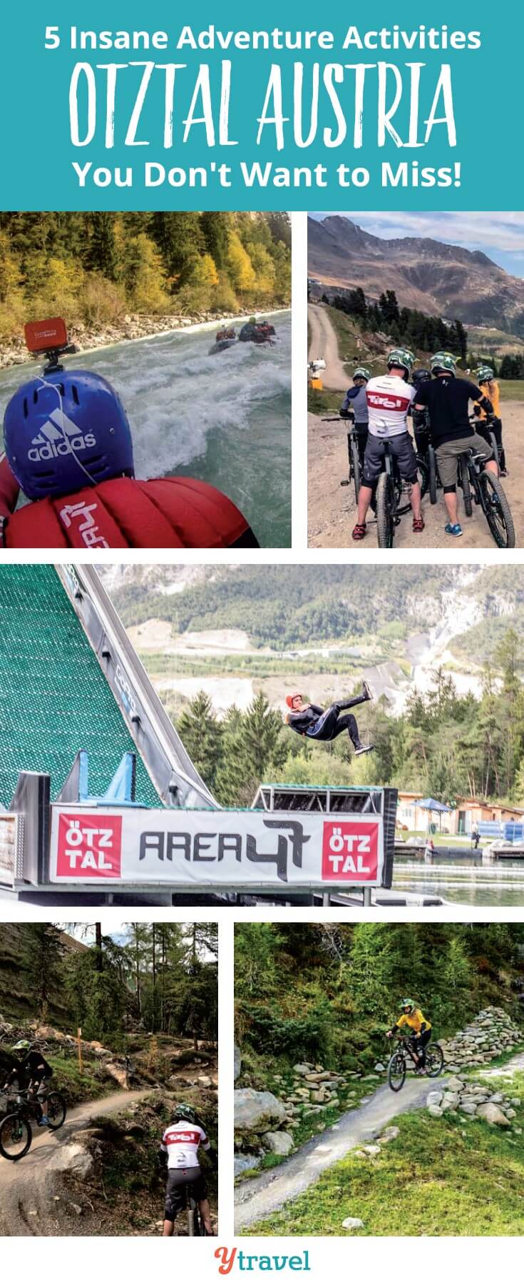 Planning a trip to Austria? If you love adventure activities, Tirol is the place for you to visit. Don't miss the Otztal Valley region for the famous Area 47 extreme water park, downhill mountain biking, ebiking and more