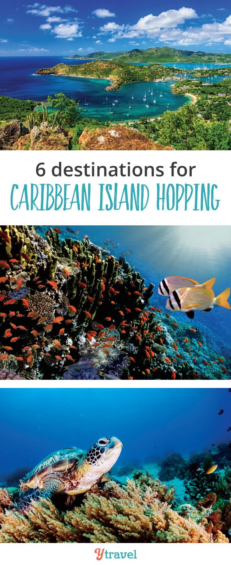 There are so many Caribbean Islands to explore. Here are the best destinations for Caribbean Island Hopping. Go find those turtles and have some fun. #caribbean #Caribbeanislands #islandhopping
