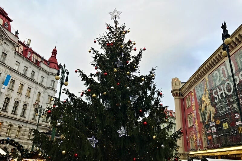 Christmas tree in Republic Square, Prague