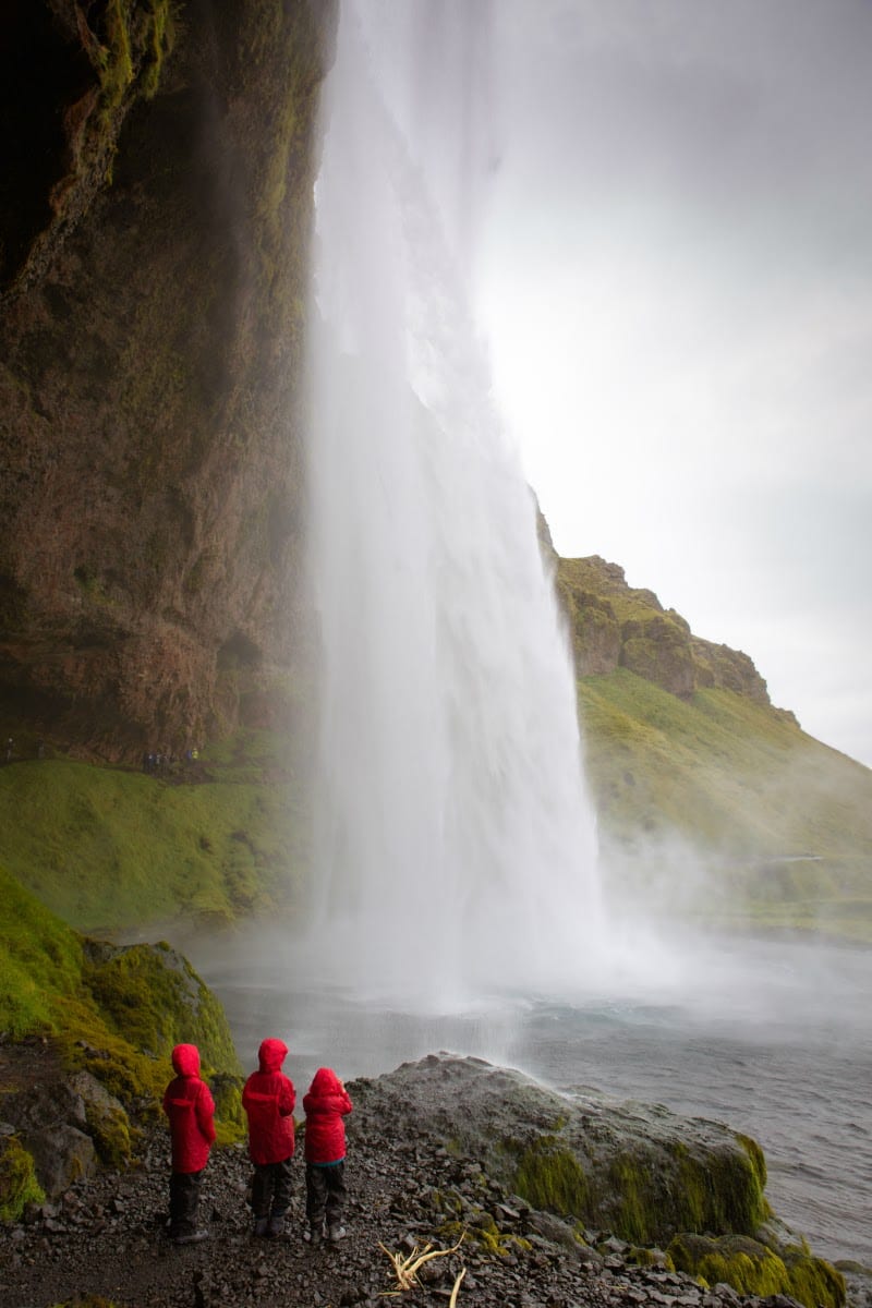 Seljalandsfoss waterfall - one of the best things to see when visiting Iceland with kids