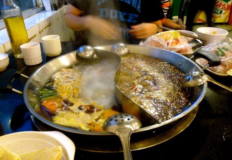 Hot pot  on table
