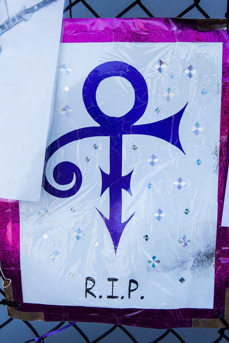 Prince symbol outside Paisley Park