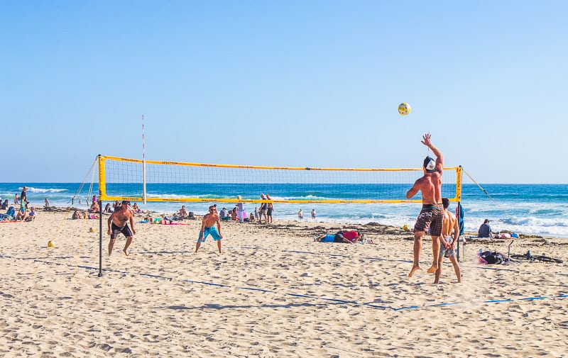 people playing Beach volleyball in San Diego 
