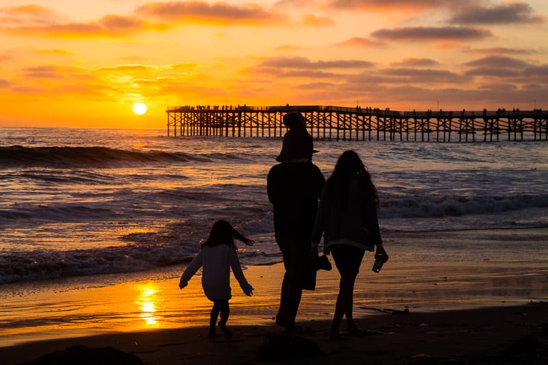 Sunset in San Diego - one of the best free things to do in San Diego with kids