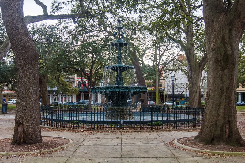 Beautiful Bienville Square in Mobile, Alabama