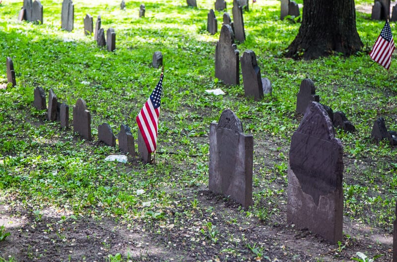 Granary Burying Ground - see this on a Boston Freedom Trail walking tour