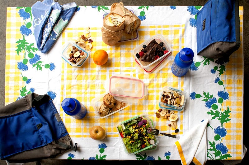 picnic food on a table