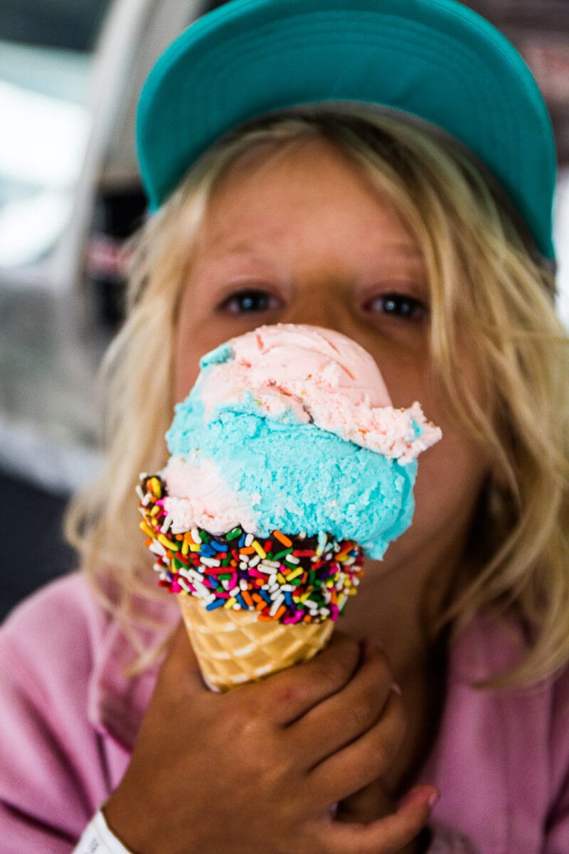 girl eating Yummy ice cream 