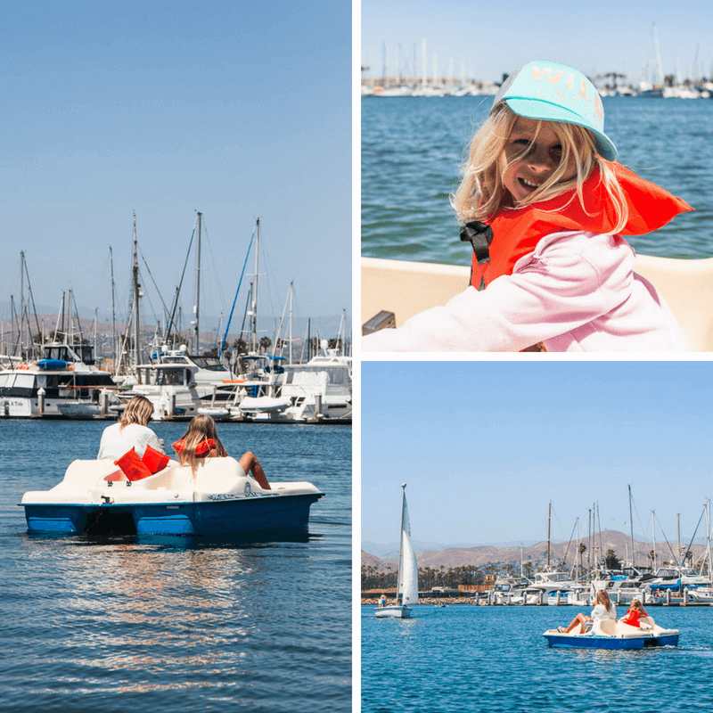 Pedal boat ride in Ventura Harbor, California