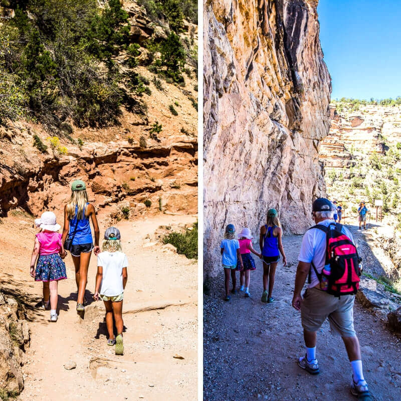 hikers on Bright Angel Trail, Grand Canyon