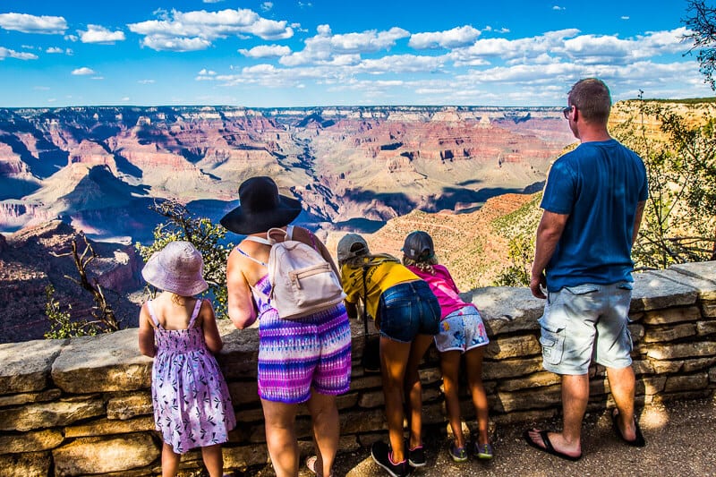 people looking at Grand Canyon views!