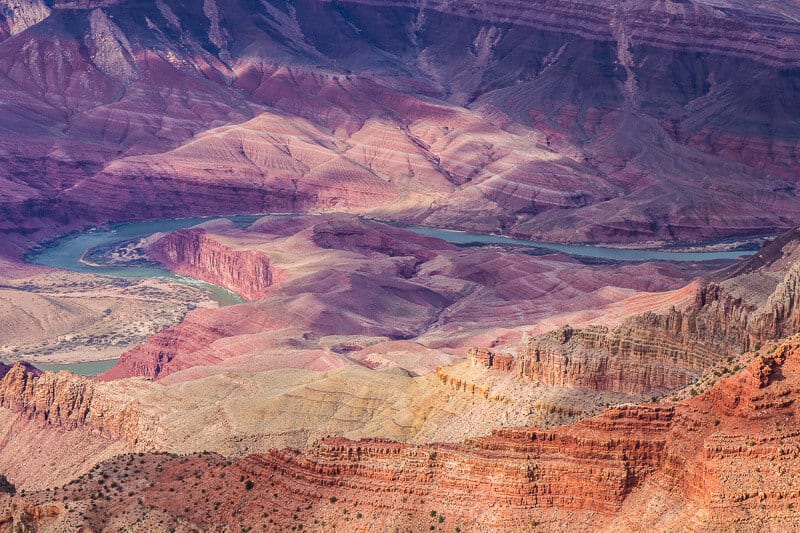 view of colorado river and grand canyon from Desert view watchtower 