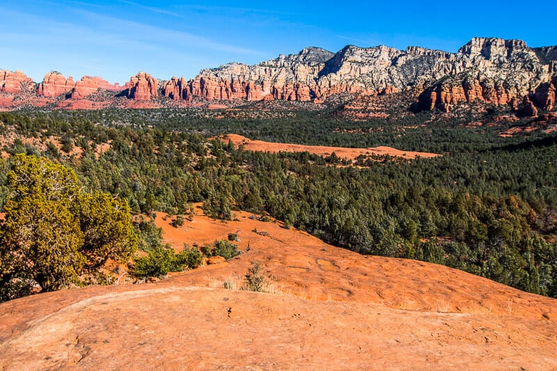 view of red rocks of sedona