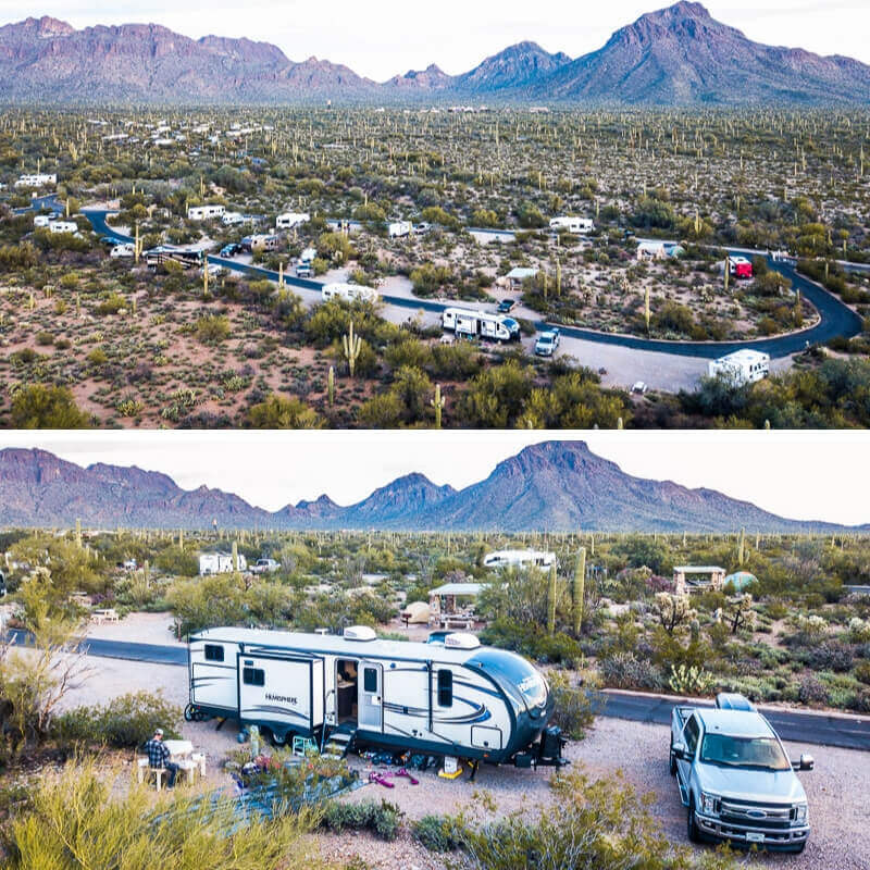 rvs on the Gilbert Ray Campground