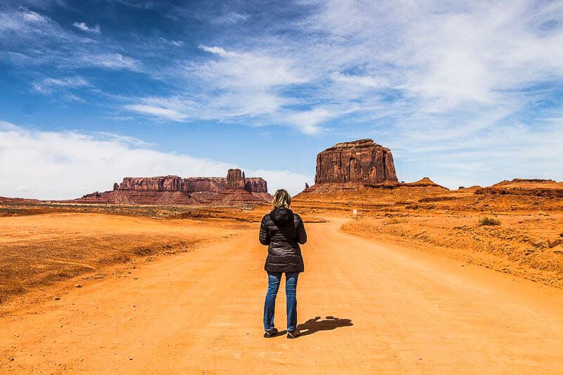 Standing and looking at Monument Valley 