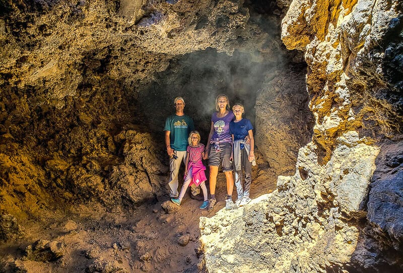 Fun family hike in the lava tubes, Snow Canyon state park