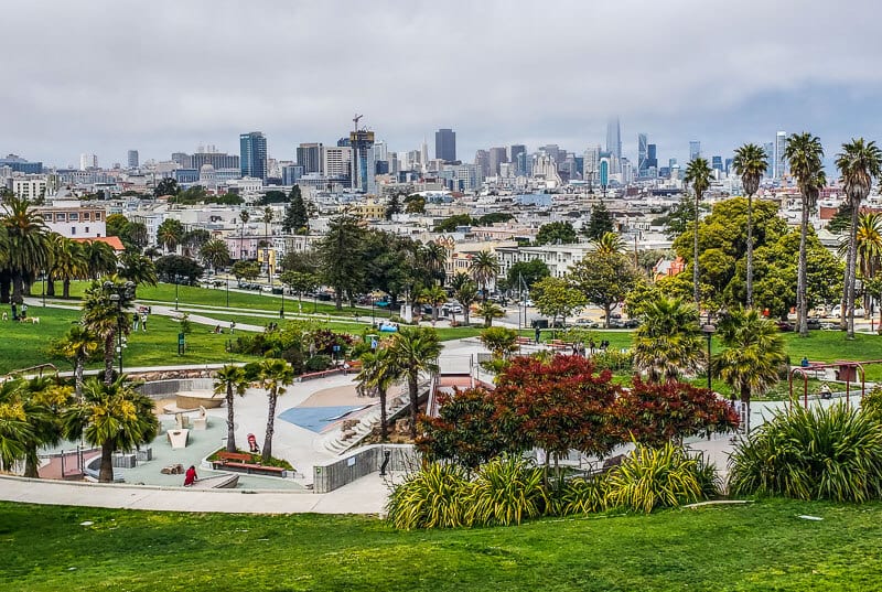 Mission Dolores - place for kids to play in San Francisco and great views