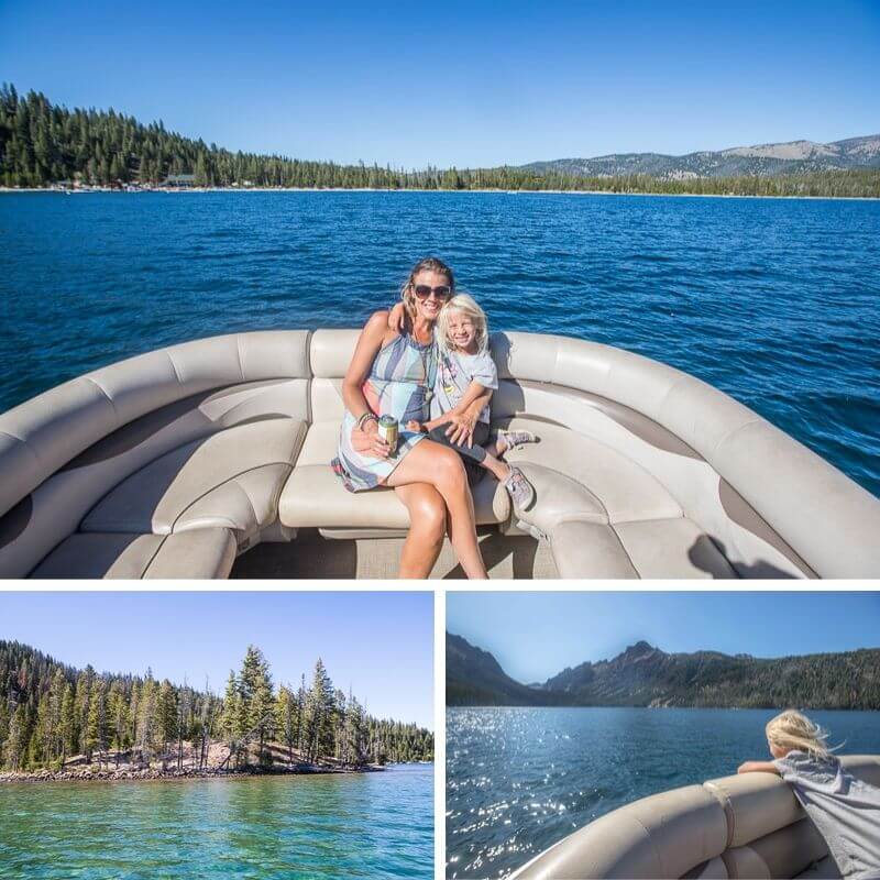 family cruising successful  boats connected  Redfish Lake, Stanley, Idaho