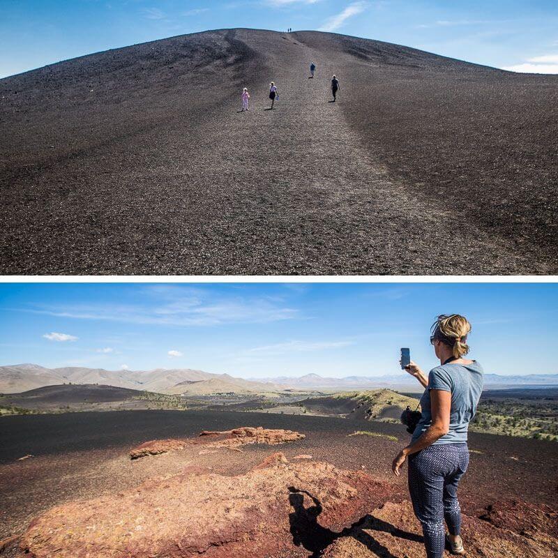 walking up the Inferno Cone, Craters of the Moon