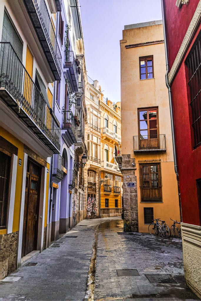 narrow city street