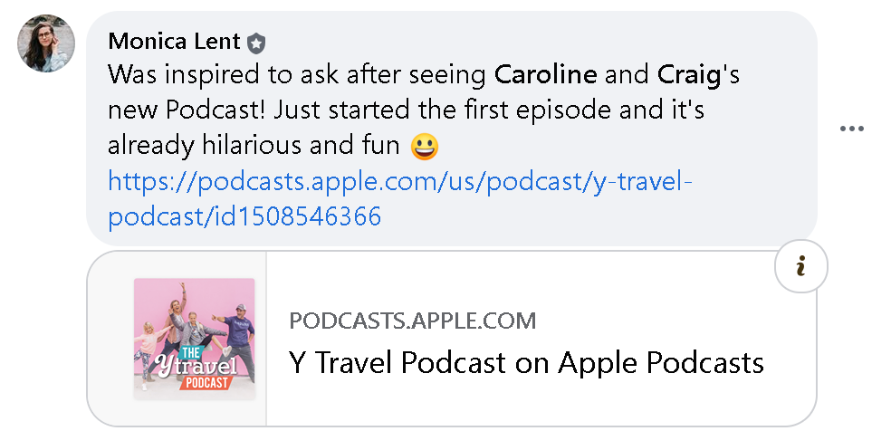 y travel podcast
