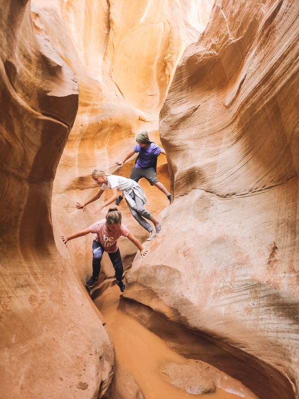 Slot canyons are narrow gorges in soft rocks like Utah’s layered sedimentary deposits.They are named for their narrow width, often squeezing down to a sliver.It is said that Utah has the largest concentration of slot canyons in the world, and many of them are easily accessible.