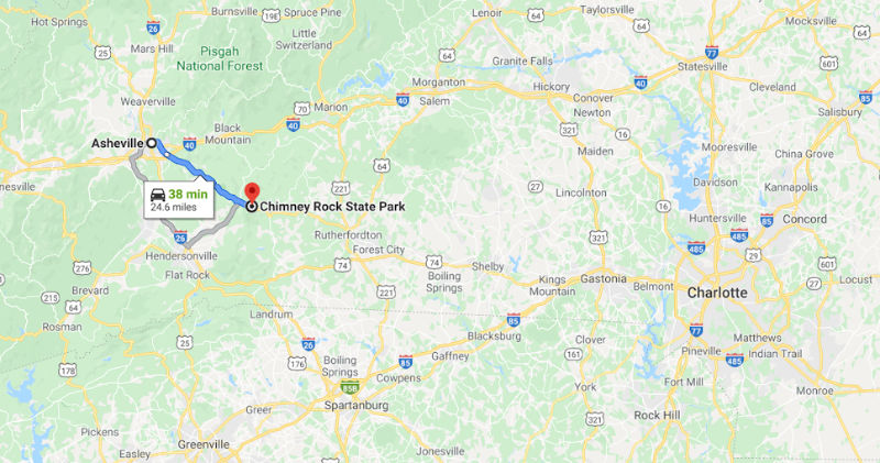 Directions to Chimney Rock NC