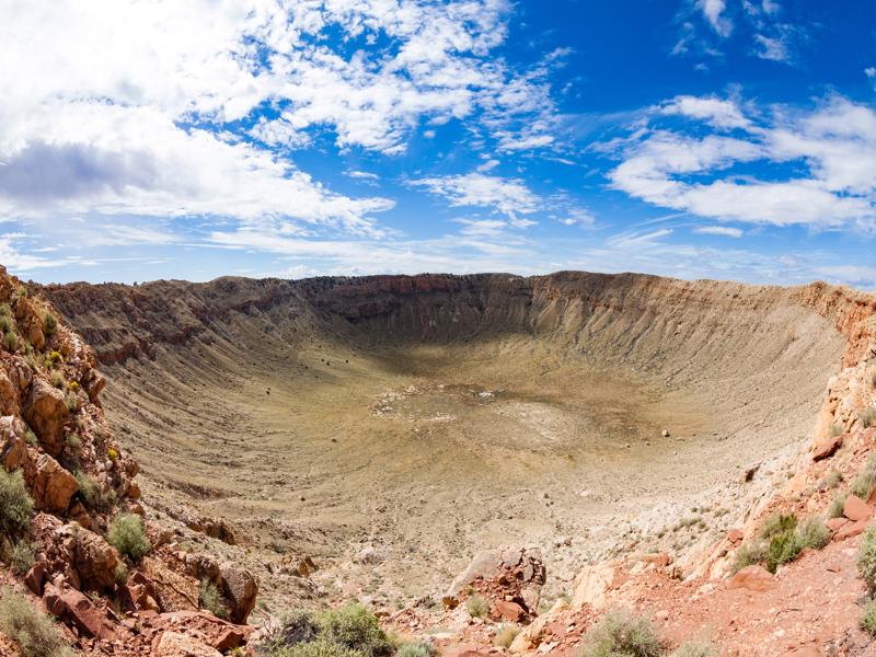 View of the Meteor Crater, Flagstaff, Arizona
