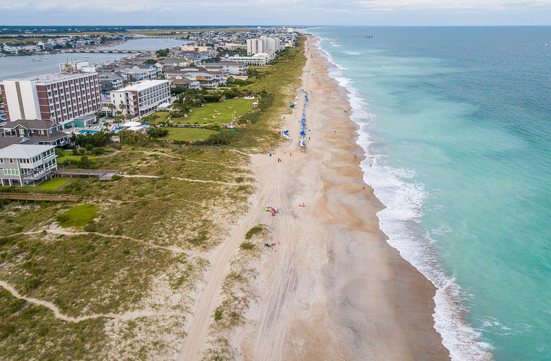 aerial view of wrightsville beach
