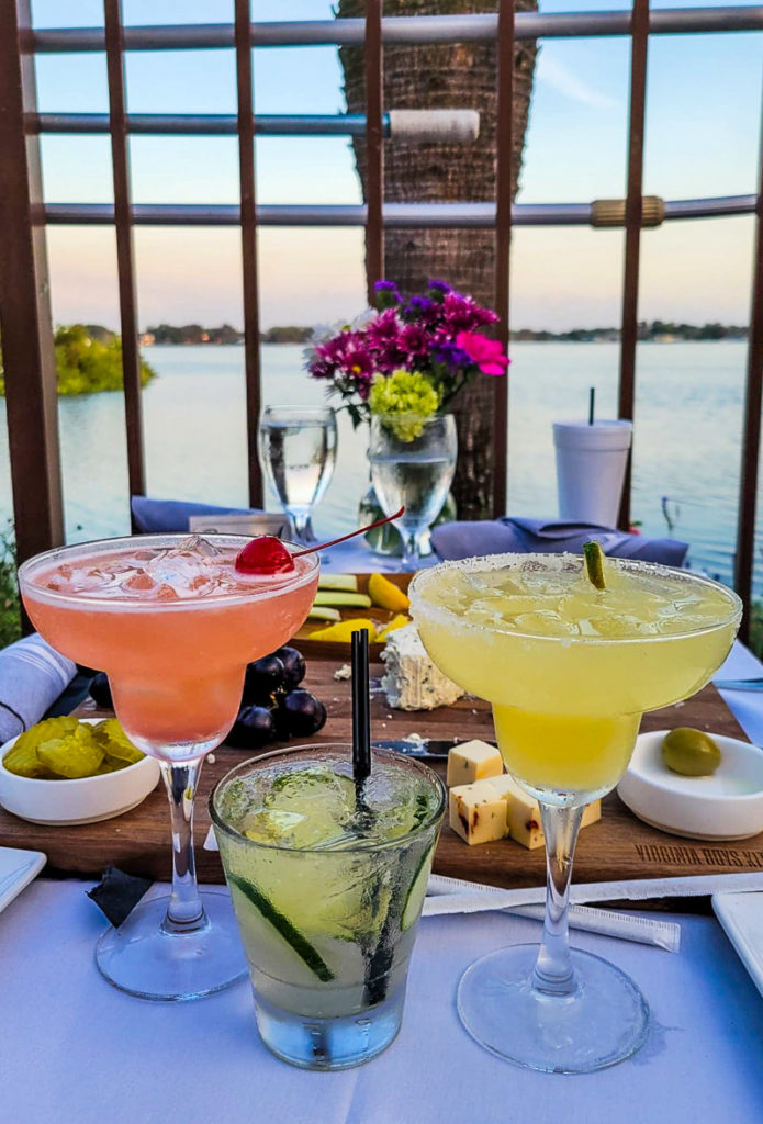 Sunset cocktails at Chachines Restaurant and Bar in Sebring, Florida