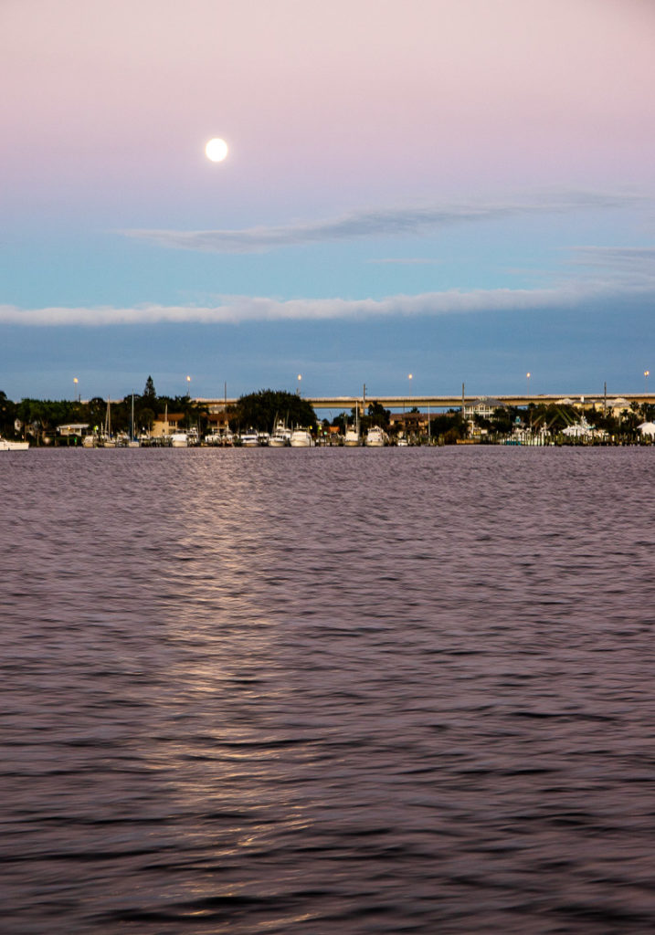 Full moon during a Sunset Sail on Schooner Lily, Stuart, Florida