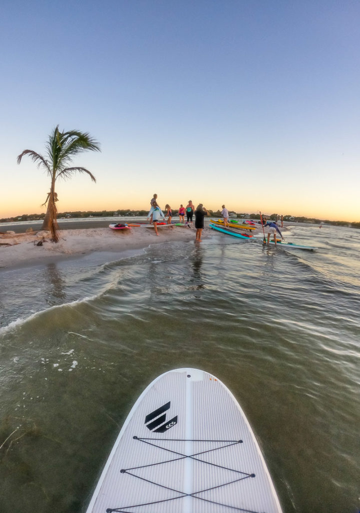 Sunset paddle board in Martin County, Florida