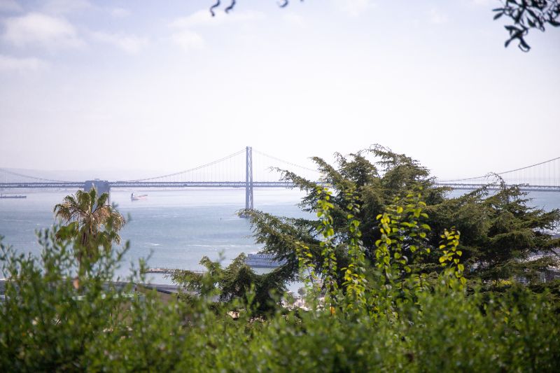 Views of Bay Bridge in San Francisco