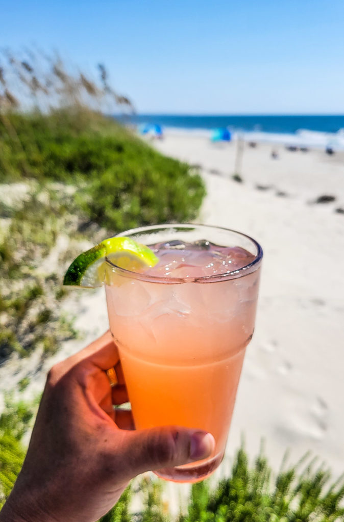 cocktail next to beach