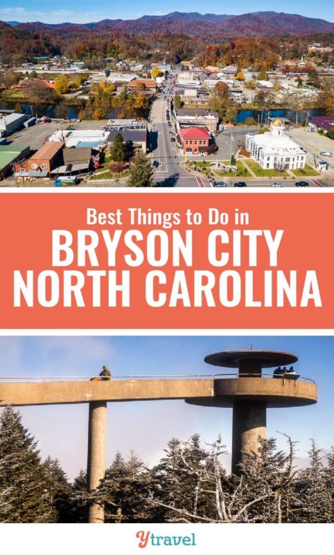 Check out this 3 day itinerary of things to do in Bryson City NC. If you plan to visit North Carolina, consider Bryson City near Asheville and the Smoky Mountains.. Here are tips on where to eat, drink, play and stay. Plus, how to ride the Polar Express Train and go hiking in the Great Smoky Mountains Ntional Park. When you visit North Carolina Mountains, a Bryson City vacation is fun! #NorthCarolina #mountains #SmokyMountains #travel #BrysonCity