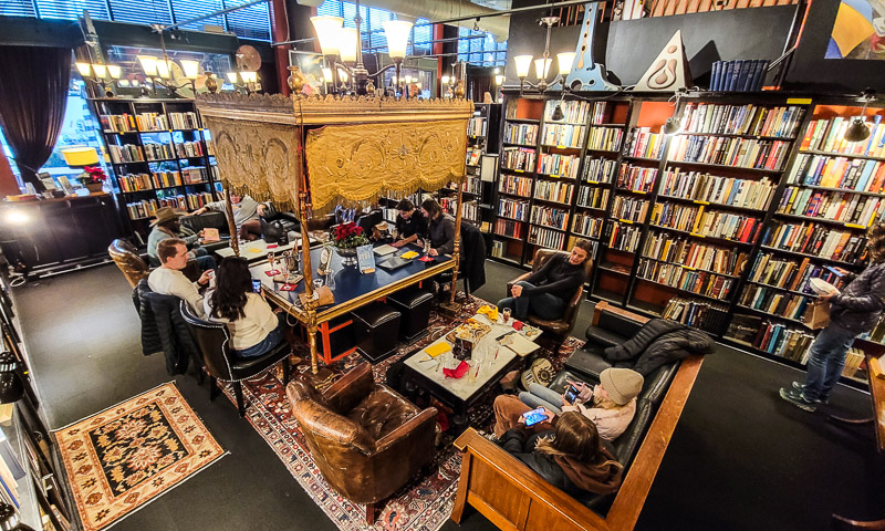 Battery Park Book Exchange + Cahmpaign Bar, Downtown Asheville, North Carolina