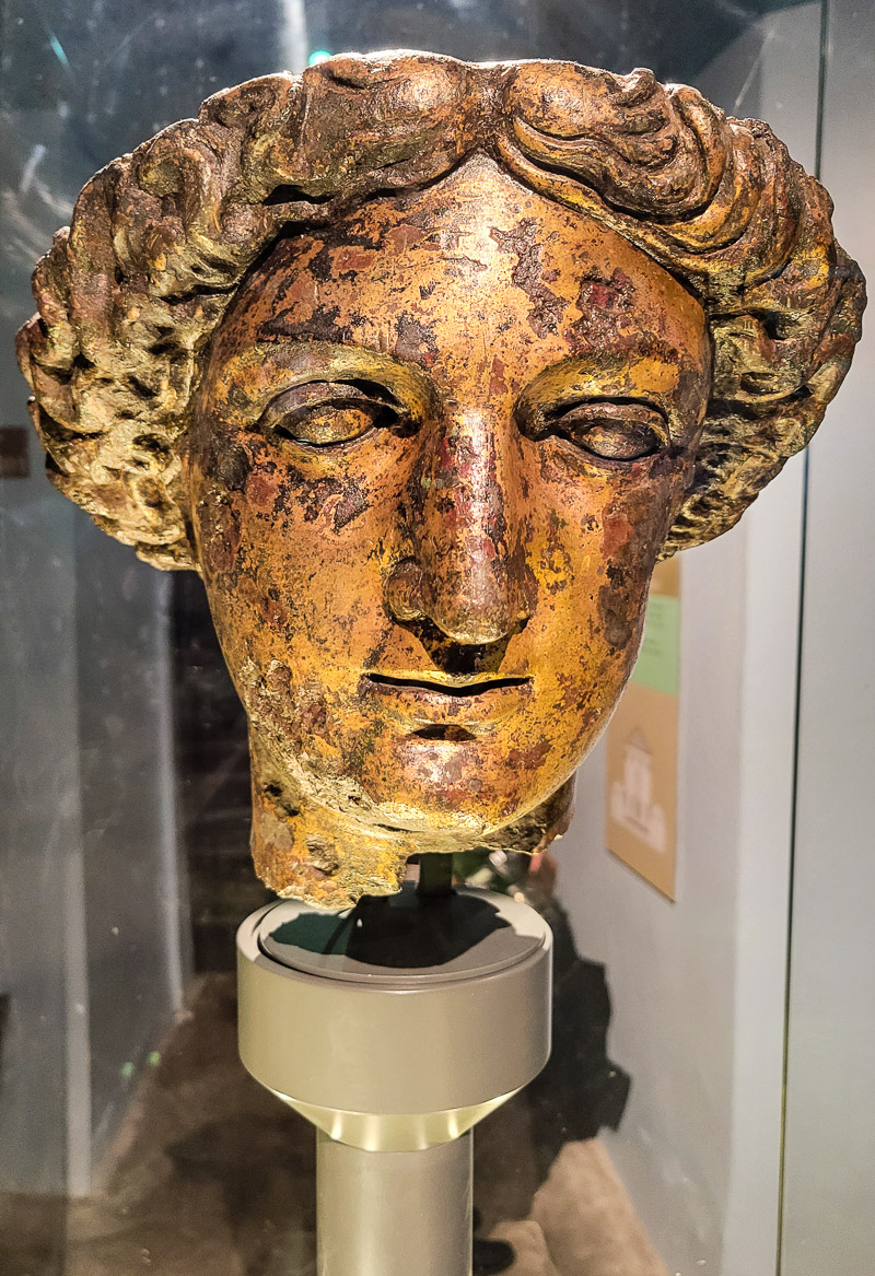 old statue of a woman head