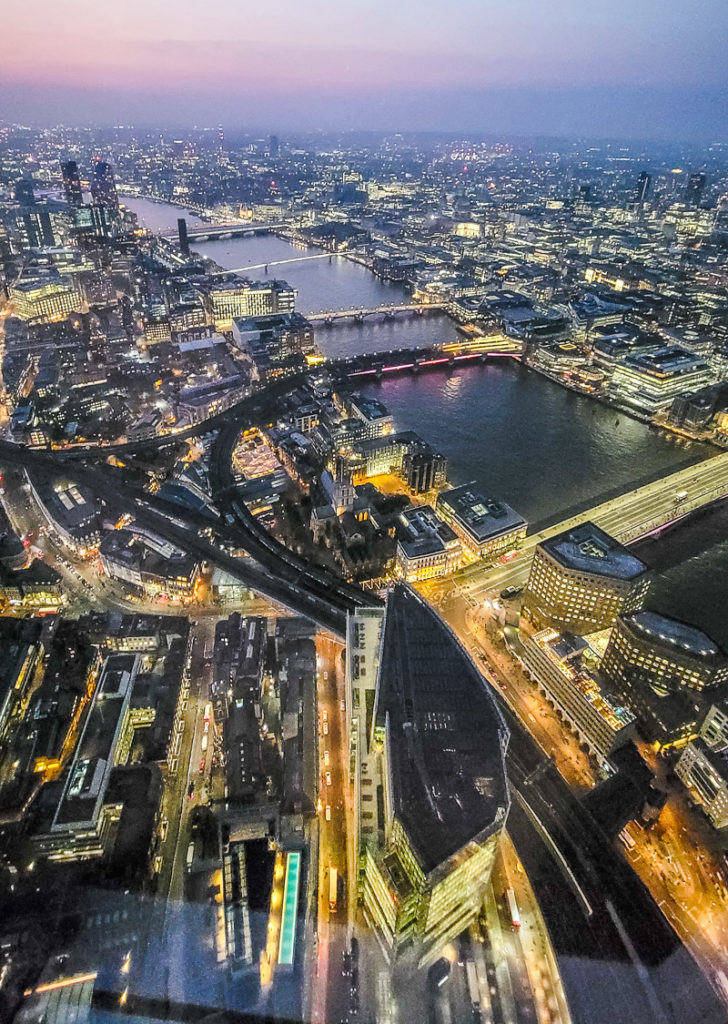 View from the Shard in London