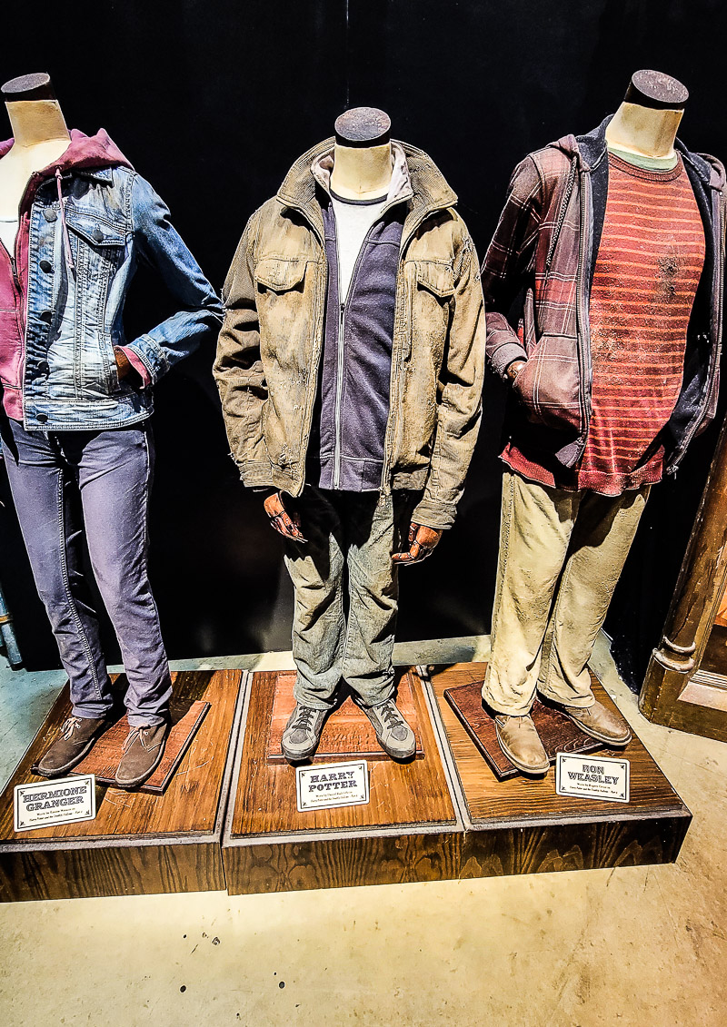 mannequins wearing movie character costumes