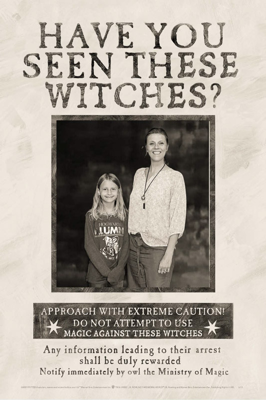 woman and child on harry potter wanted witches poster