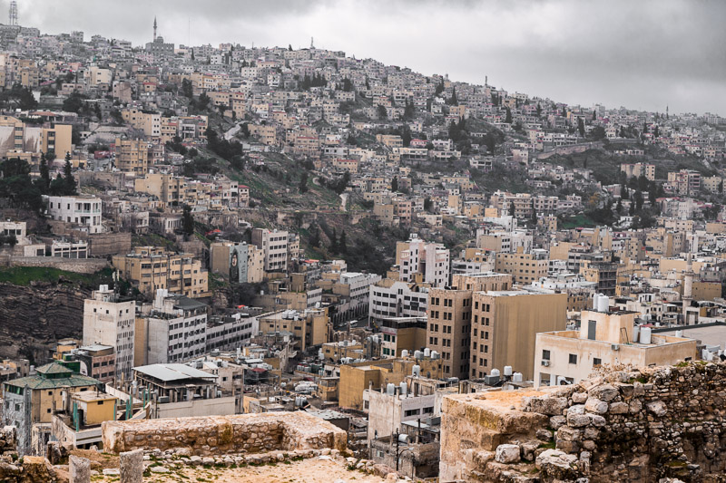 view of amman's hillsides covered in buildings