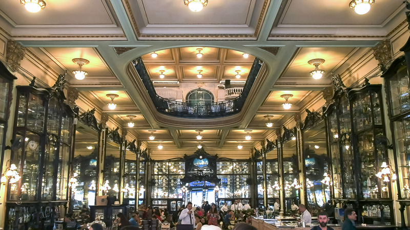 interior view of the historic confectionery colombo cafe in rio de janeiro, brazil